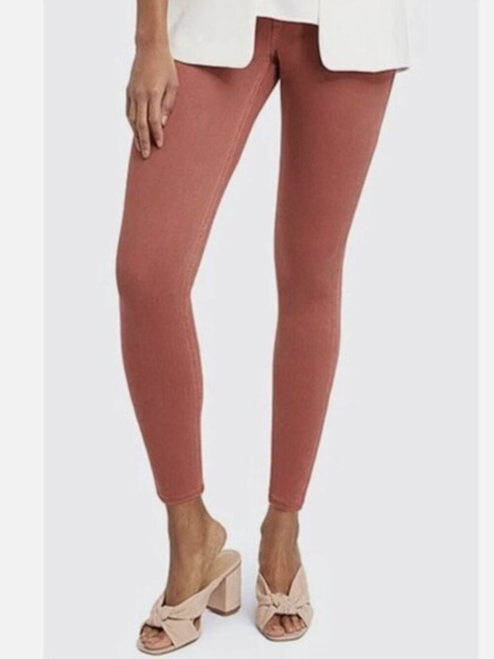SPANX Jean-ish Ankle Leggings in Bronzer - L